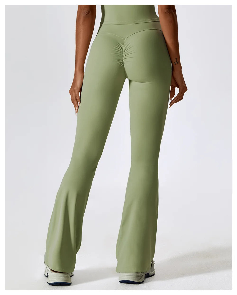 Women Wide-leg Pants Yoga Leggings Tights High Waist Leisure Flared Pants Dance