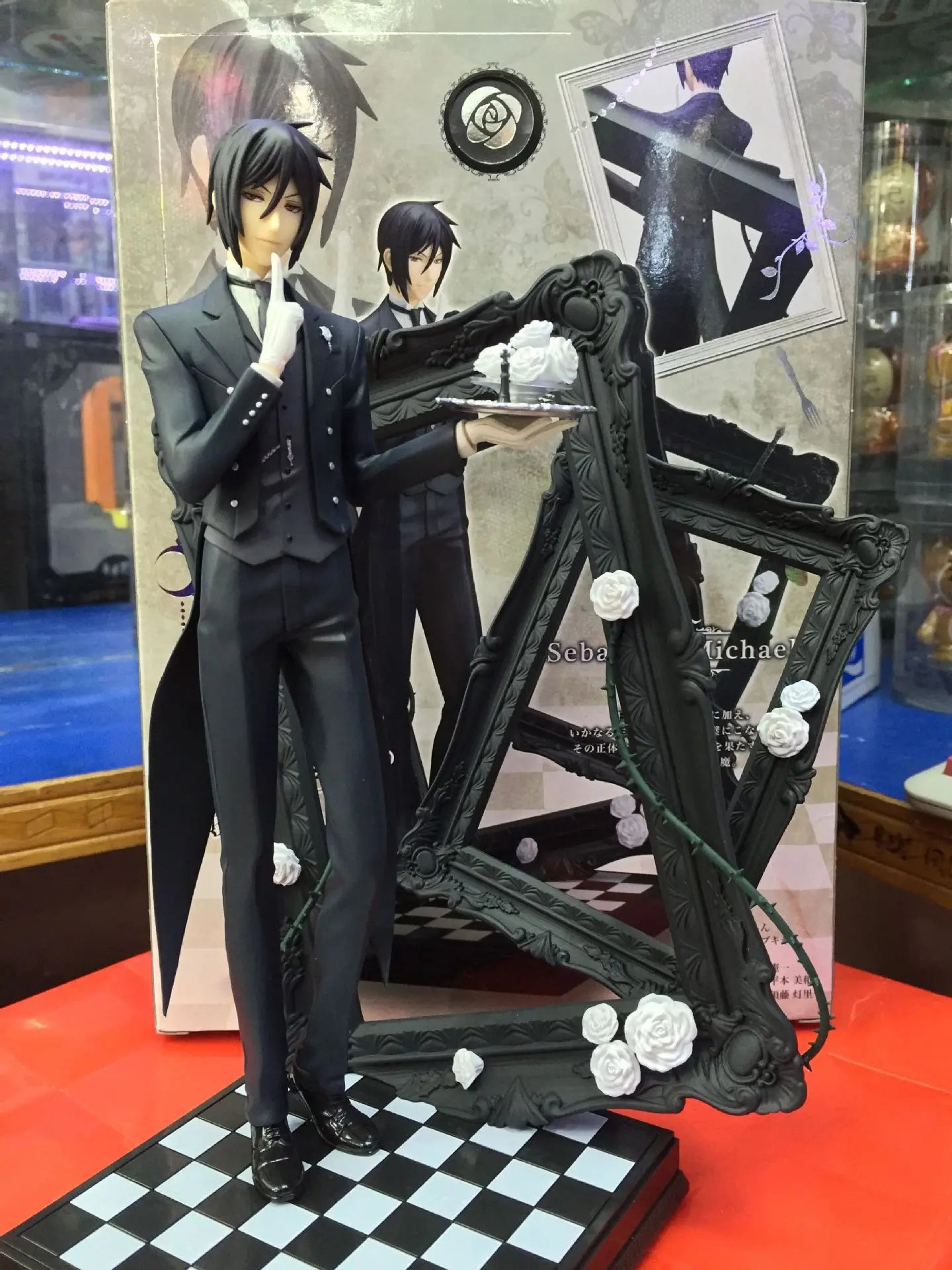 Black Butler Ciel Phantomhive Sebastian Michaelis Anime Figure Model Statue Boys Collection Desktop Decoration Ornament Toy Gift