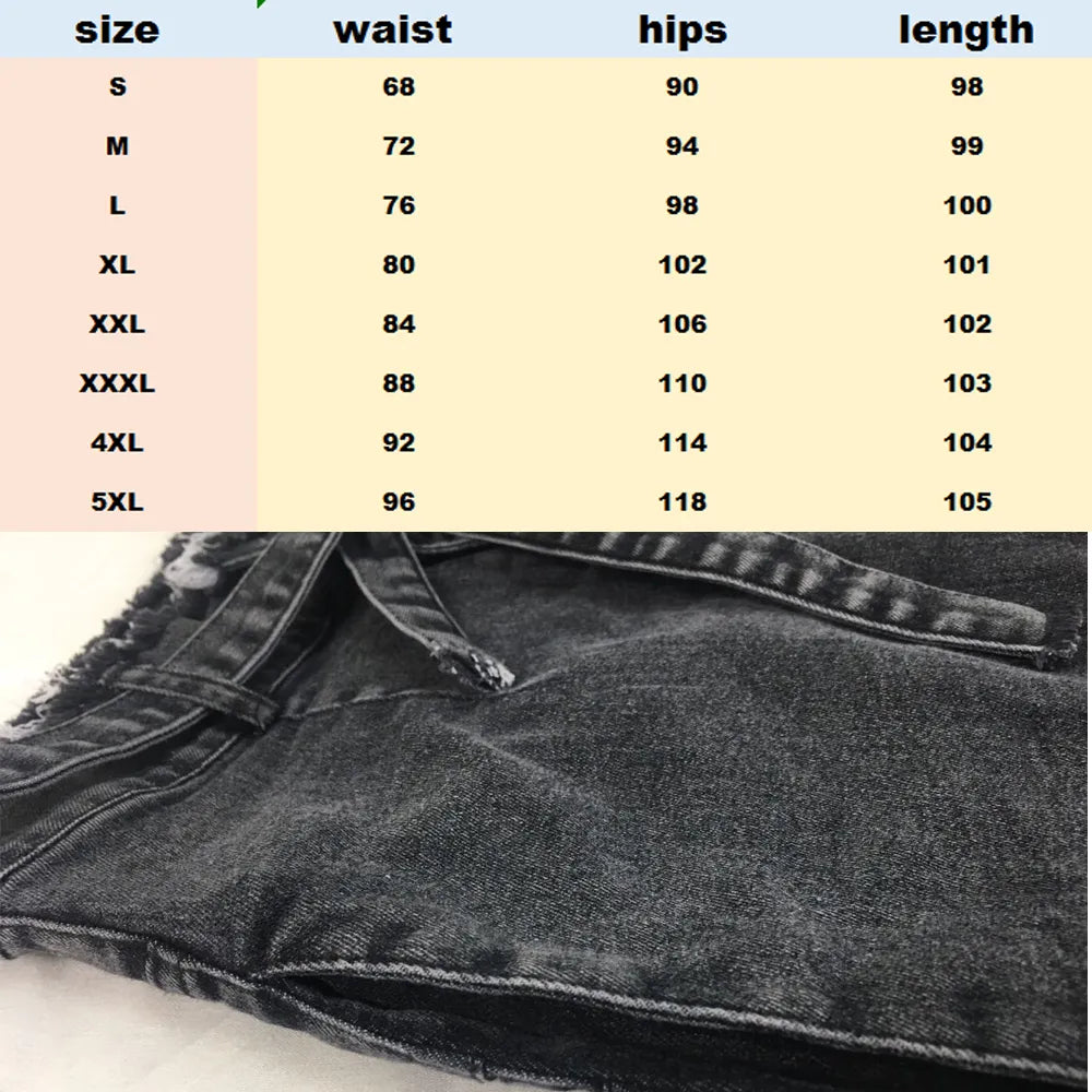 Boyfriend Hole Ripped Jeans Women Pants Cool Denim Vintage Jeans For Girl