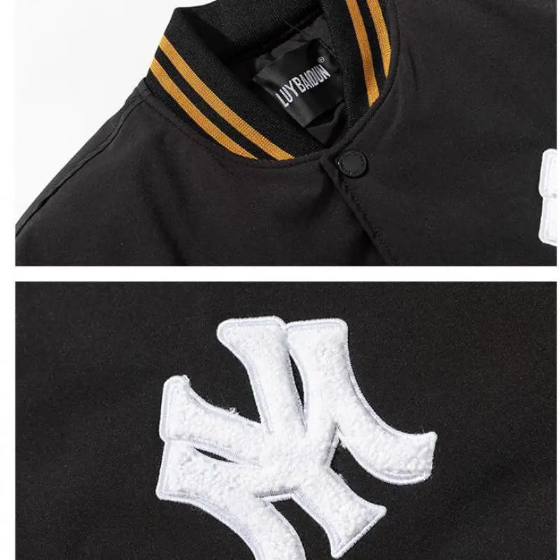 American Street Bomber Jacket Men's Autumn and Autumn Couples Embroidered