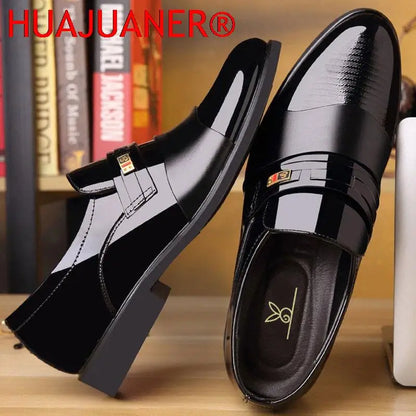 Men Leather Casual Shoes Men Shoes Autumn New Business Formal Men Leather Shoes Casual Cover Foot Heightening Leather Shoes Men