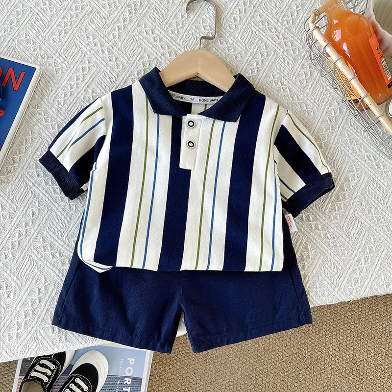 Children Clothing mother Kids Clothes Children's Sets Boys T-shirt Shorts Summer Cotton Short sleeve fashion Suit 2PCS