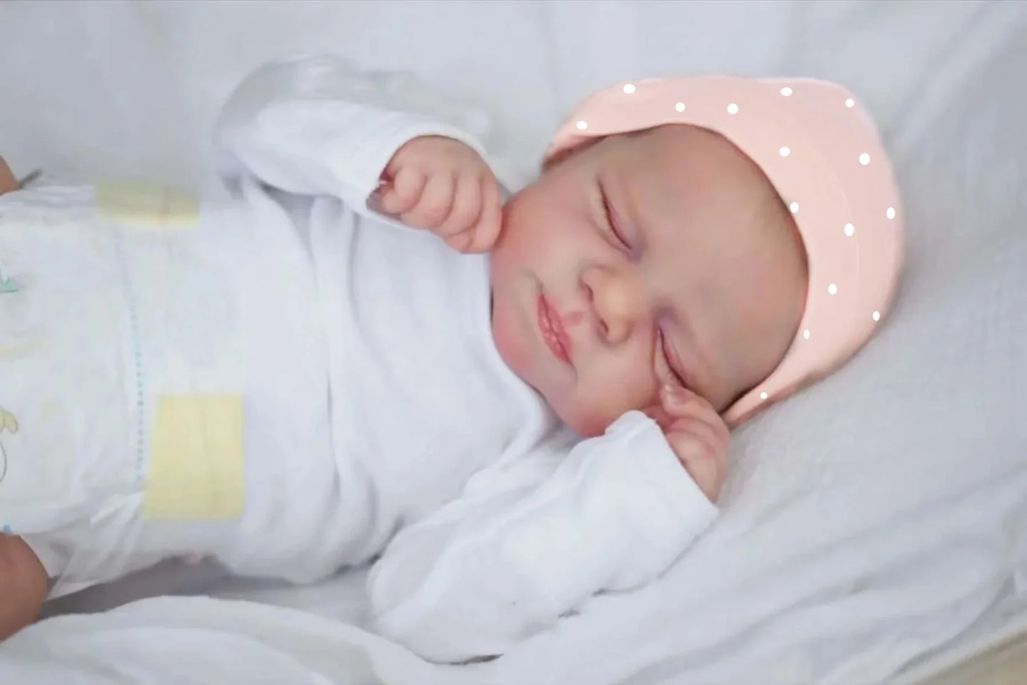 MRB 18 Inch Reborn Baby Doll Pascale Lifelike Newborn Doll Handmade Painted Hair 3D Skin Tone Visible Veins Gift Toy For Girls
