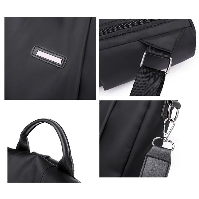 Casual Oxford Backpack Women Black Waterproof Nylon School Bags For Teenage Girls High Quality Fashion Travel Tote Packbag
