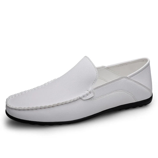 Plus Size 46 47 Genuine Leather Men Shoes Casual Brand Formal Mens Loafers Moccasins Italian Breathable Slip on Male Boat Shoes