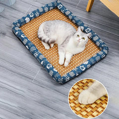 Summer Cooling Pet Ice Mat Cool Refreshing Dog Bed Soft Breathable Moisture Proof