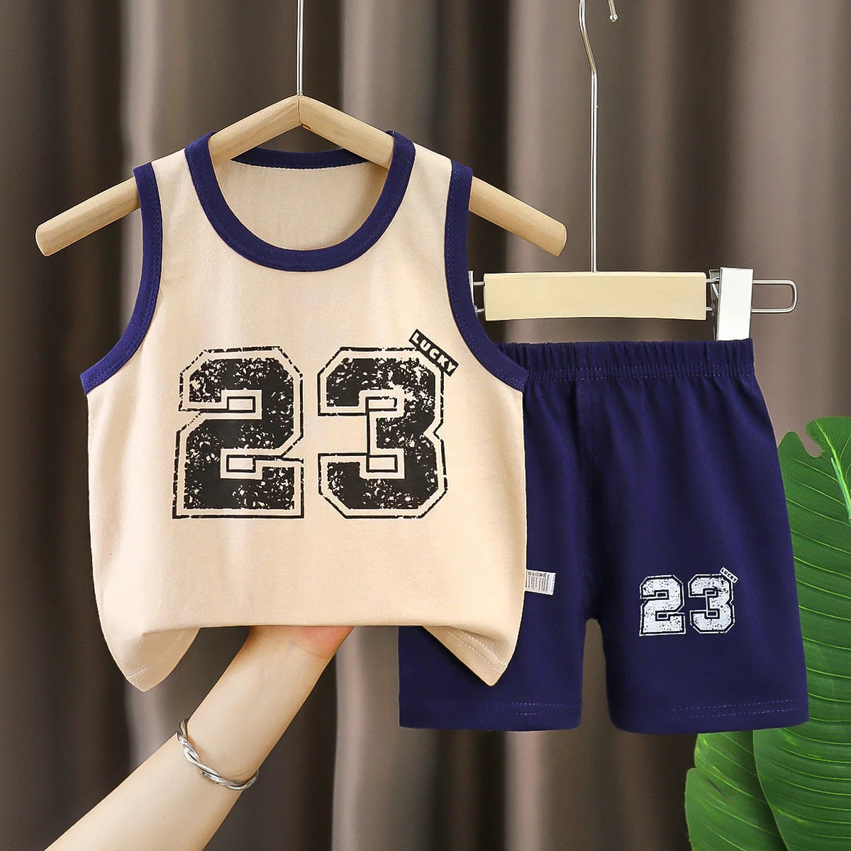 2PCS Children Sets Kids Clothes Spring and Autumn  Underwear Set Pure Cotton Boys' and Girls' Pajamas, Home Clothes