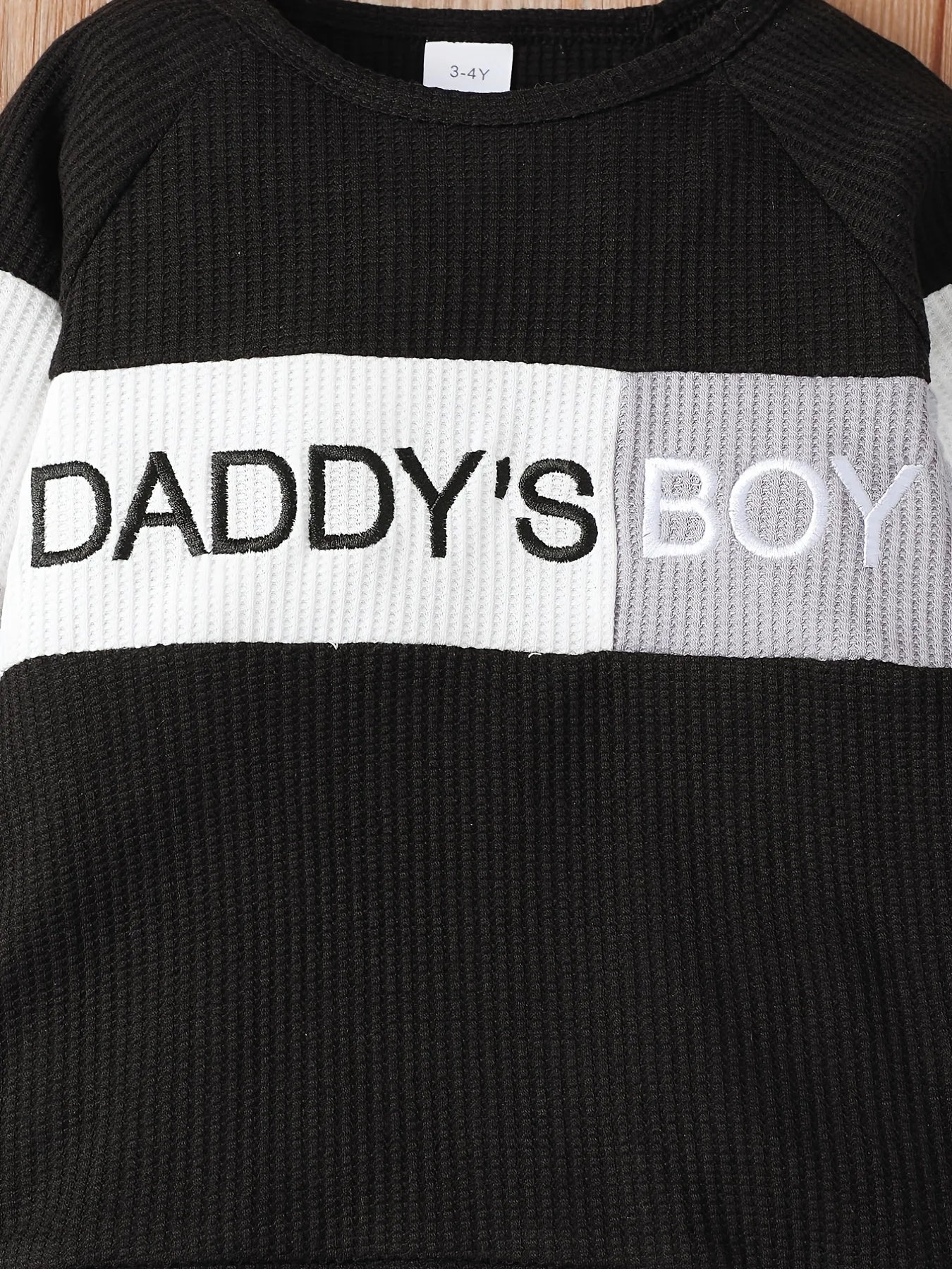 Winter Newborn Infant Baby Boy Long Sleeve Knitted    Soft  Waffle  Letter Casual Fashion Baby Clothing