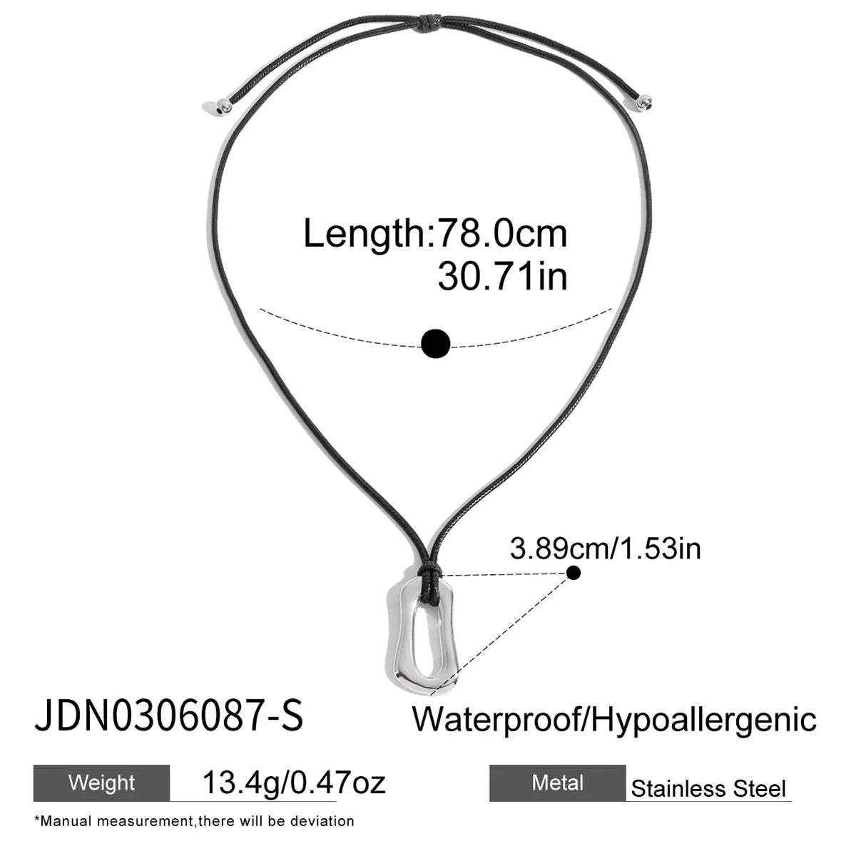Uworld Waterproof Stainless Steel Micro Trend Cord Necklaces Women Statement Metal 18K Gold Plated Trendy 2024 Jewelry collares