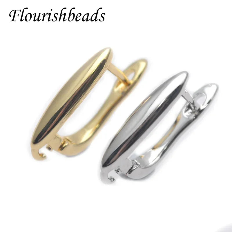 Nickle Free Anti-rust Gold Color Plain Metal Earring Hooks Jewelry Findings 50pc Per Lot