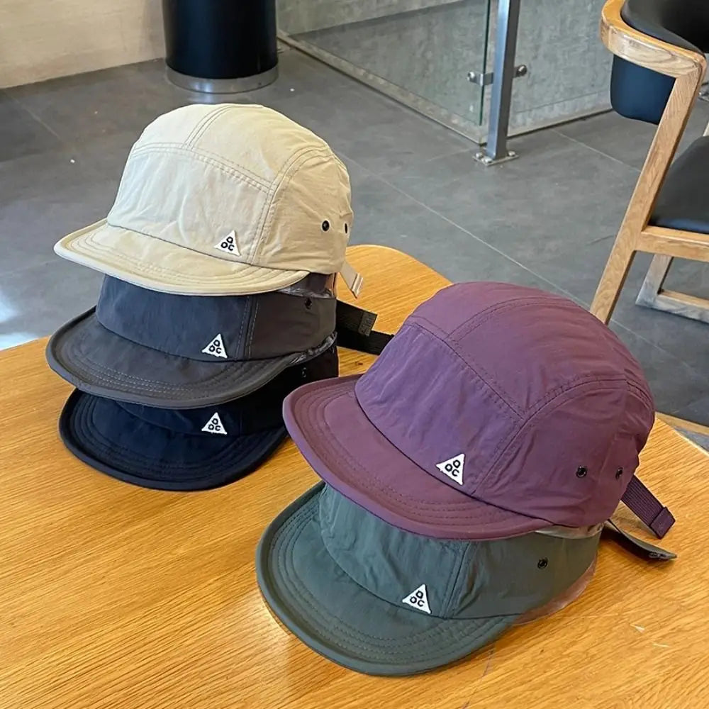 Japanese Retro Quick-drying Short Brim Baseball Caps Unisex Summer Outdoor Sunscreen Casual Versatile 5-flap Tooling Camping Hat