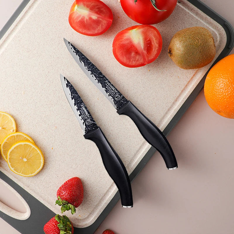 Hammer Pattern Kitchen Knives Set Stainless Steel Chef Knife Non-stick Slicing Sharp
