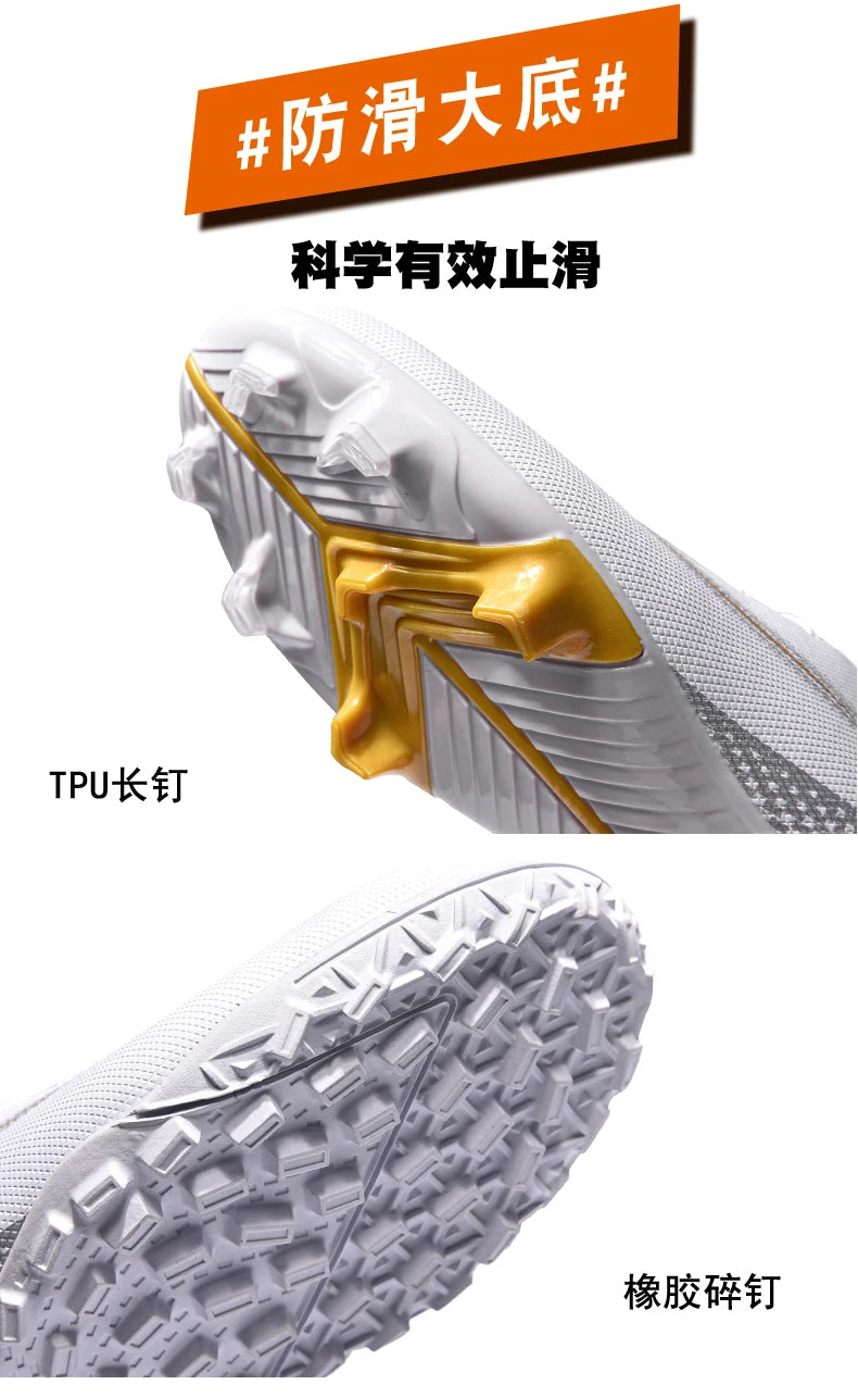 Football Boots Breathable Outdoor Lightweight Non-slip Training Soccer Shoes