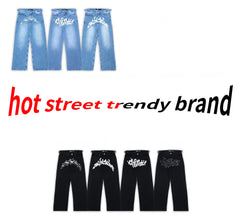 Baggy Jeans Harajuku Hip Hop Straight Wide Leg Pants Oversized Print Y2k Men’s Jeans