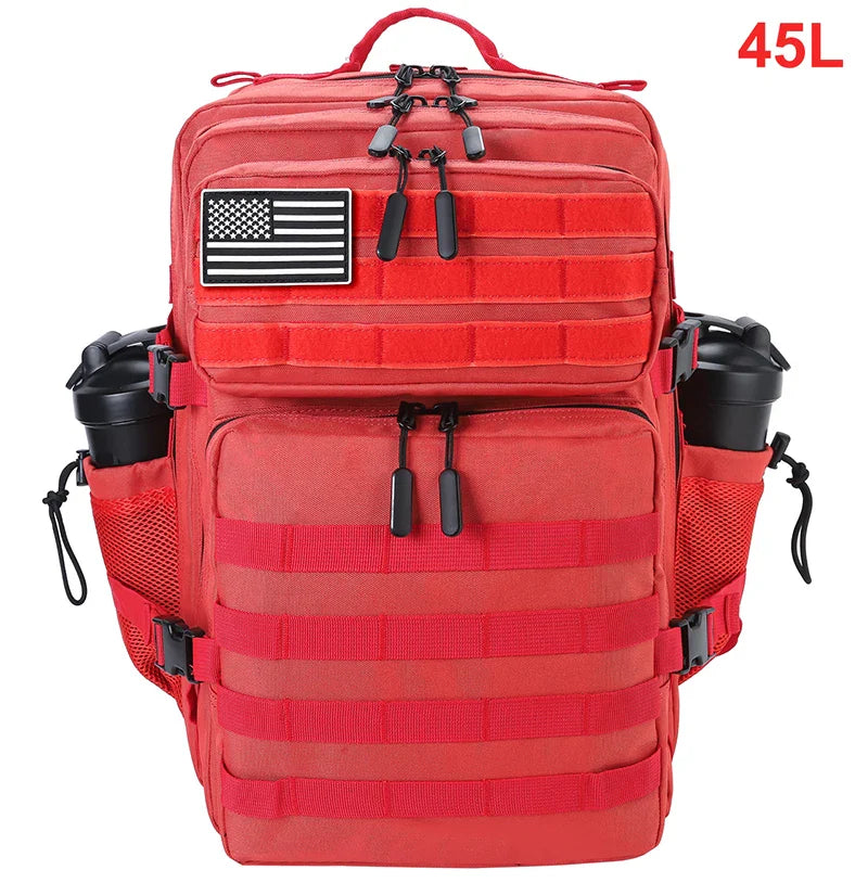 45L Tactical Backpack Men Outdoor Waterproof Sports Travel Gym Hiking Bug Out Bag Military Camping Hunting Survival Rucksack