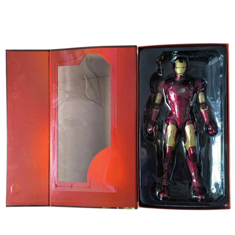 ZDTDS Original 1/5 36CM Iron Man MK50 MK3 LED lighting 10th Anniversary Memorial Collect Tony Stark Model Action Figure Gift