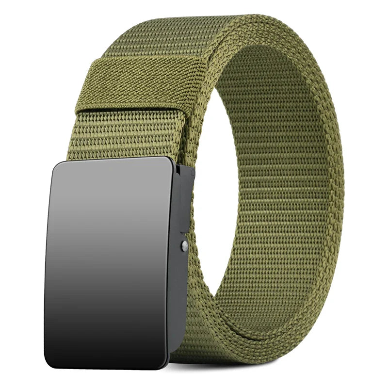 Unisex Canvas Belt Tweed Plaid Casual Polyester Four Seasons Universal Double Color Tweed Plaid Polyester Leisure Belt