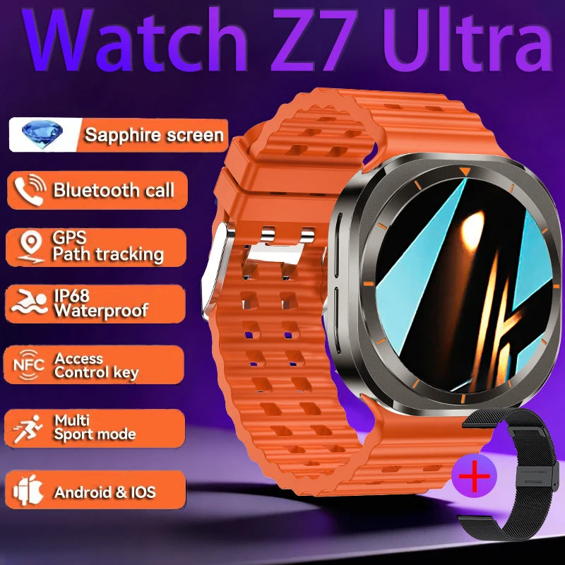2025 New Watch 7 Ultra Smart Watch Men 3D Display Sport SmartWatch GPS NFC Compass Blood oxygen Smartwatch Women For Android IOS