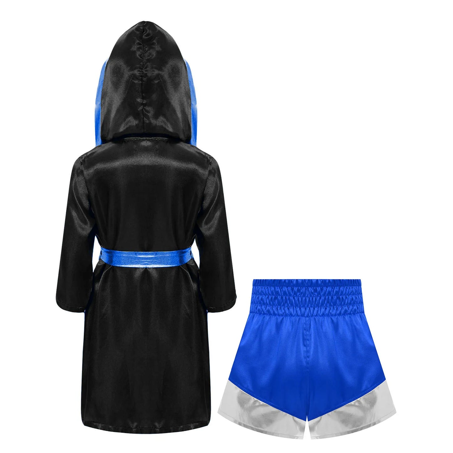 Muay Thai Outfit for Boys Girls Children Clothes Sets Boxing Outfit Satin Fighting Training Cosutmes Kids Boxer Robes suits
