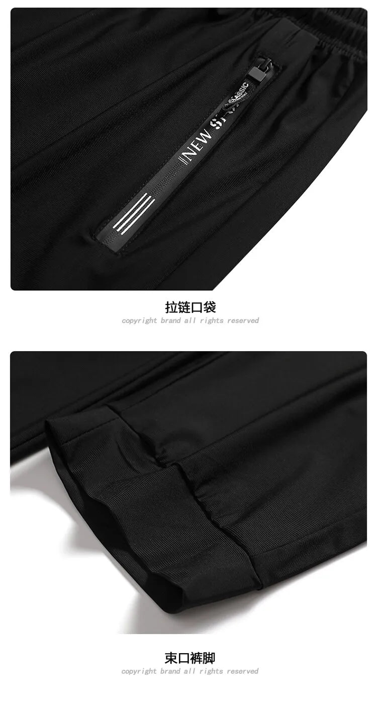 Ice Silk Pants for Men's Summer Thin Casual Pants for Men's Breathable