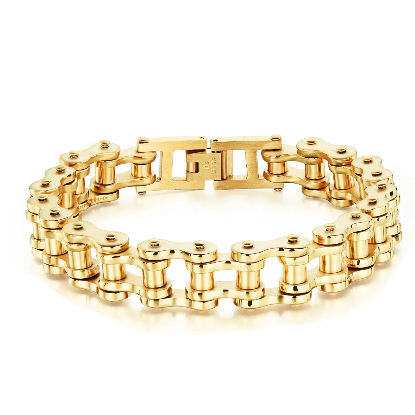 Street fashion, trendy motorcycle chain bracelet, hip-hop style, versatile for men, bicycle-themed bracelet.