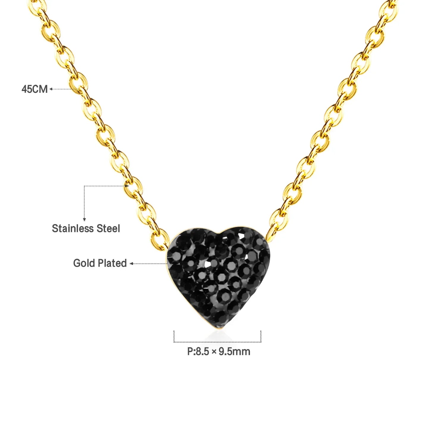 LUXUKISSKIDS Heart Star Moon Pendant Necklaces Tiny Charms Stainless Steel Choker Women/Girls Y2K Sweater Boho Jewelry Collares