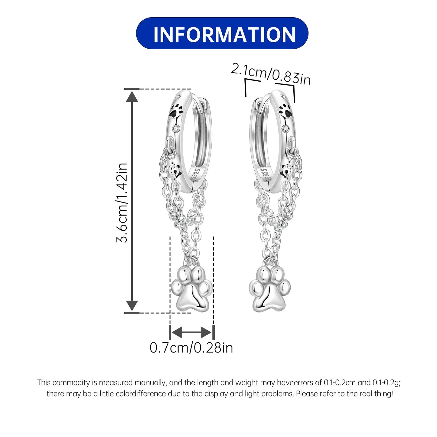 PANPOKI 925 Sterling Silver Multi Layer Starry Tassel Drop Earrings Women Earrings Charm Trend Versatile Party Jewelry Gifts
