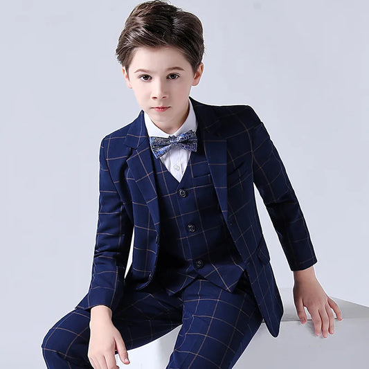 Children Boys Wedding Suit 1-14 Years Teenager Kids Suits Outfits Set Formal Elegant Suit For Children All Seasons Baby Boy Suit