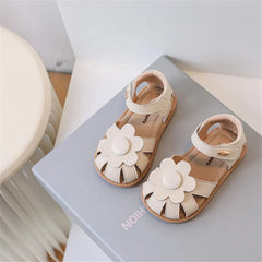 Kids Sandals For Girls Cute Flower Princess Shoes Soft Sole Cut-out Toddler Baby Sandals