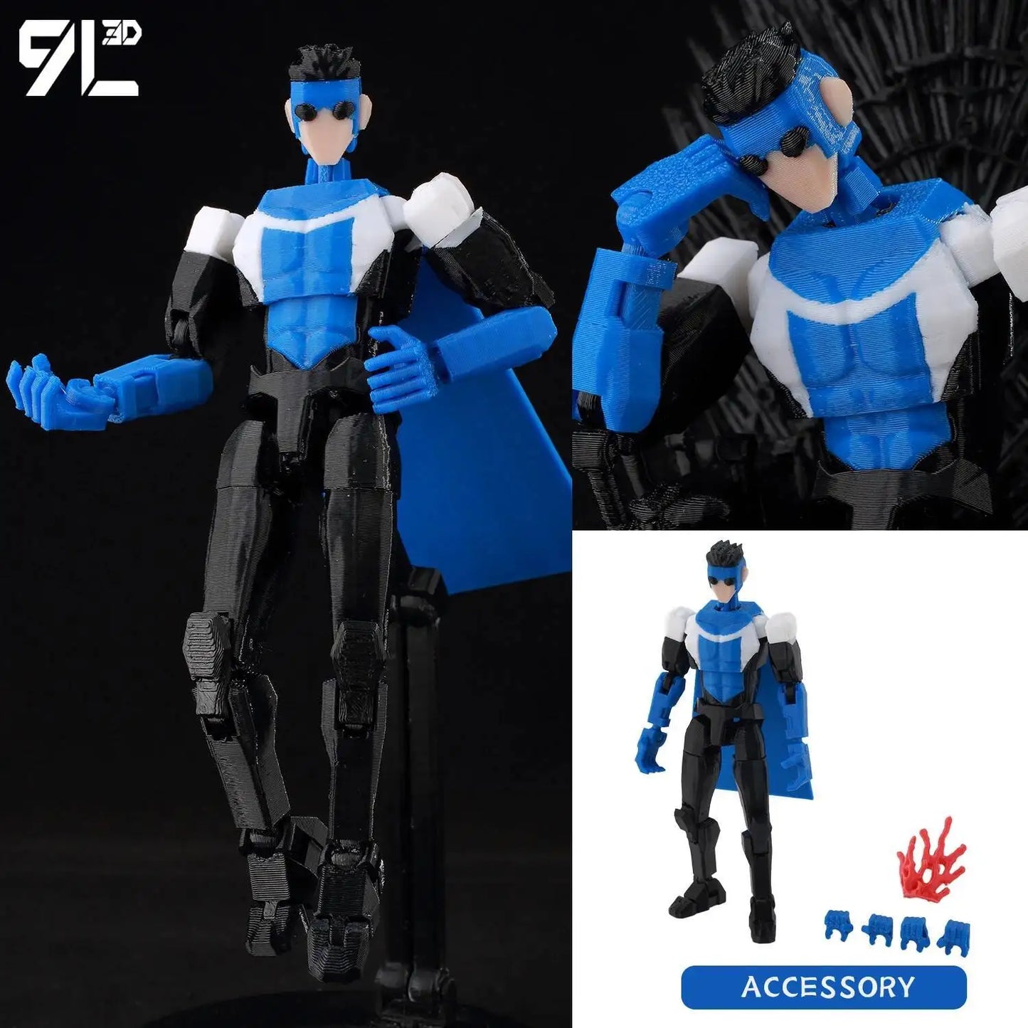 9L3D Printed Invincible Boy Lucky13 Dummy13 Conquer LEX Allen Superheroes Anime Toys Action Figures Mannequin Model Ornaments