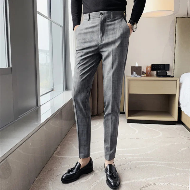 Wedding Dress Pants for Men Business Suit Pant Casual Slim Formal Pants