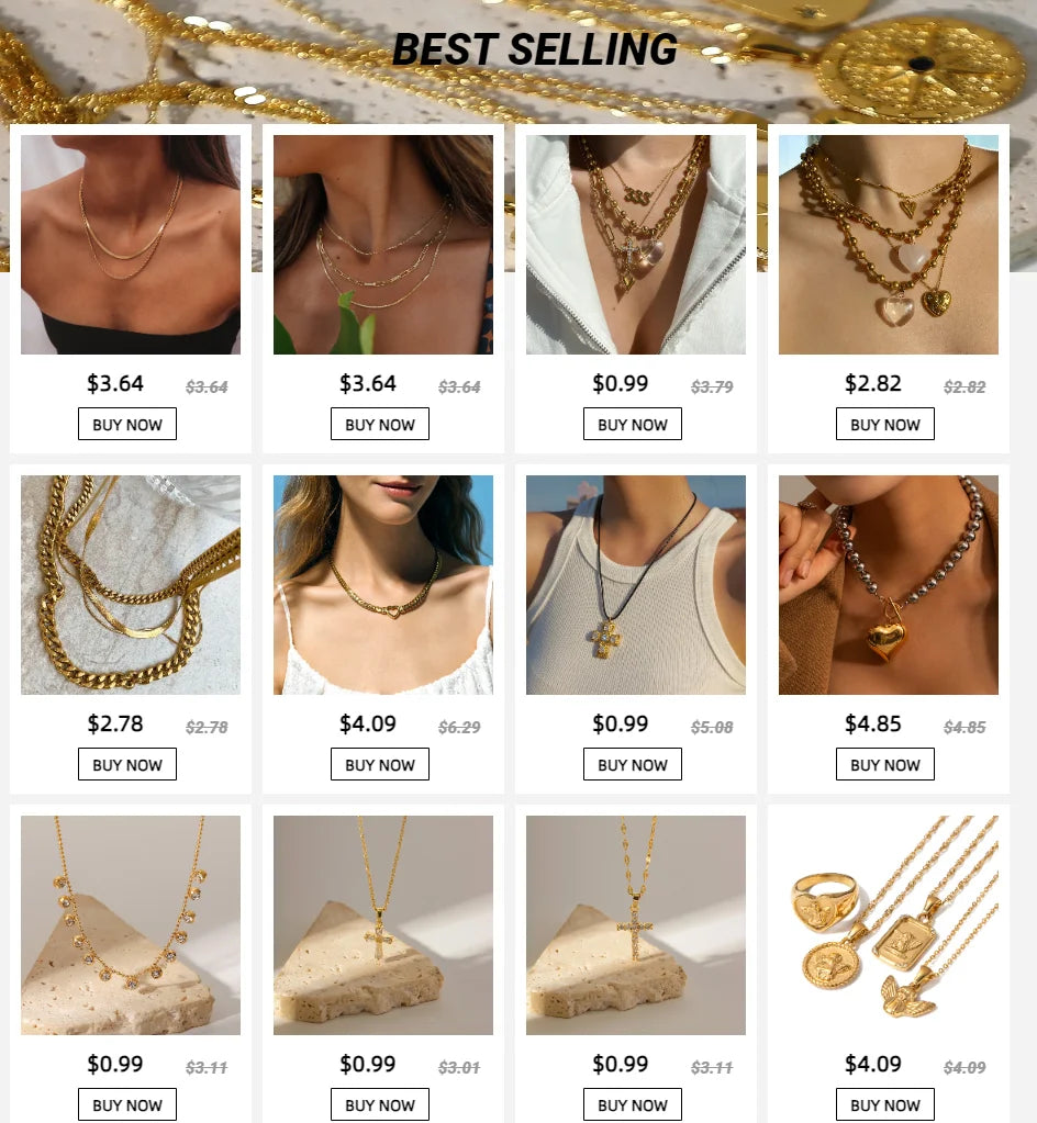 Uworld Simple Jewelry 18K Gold Plated Flat Snake Chain Layer Necklace Stainless Steel Snake Rope Chain Necklace Gift