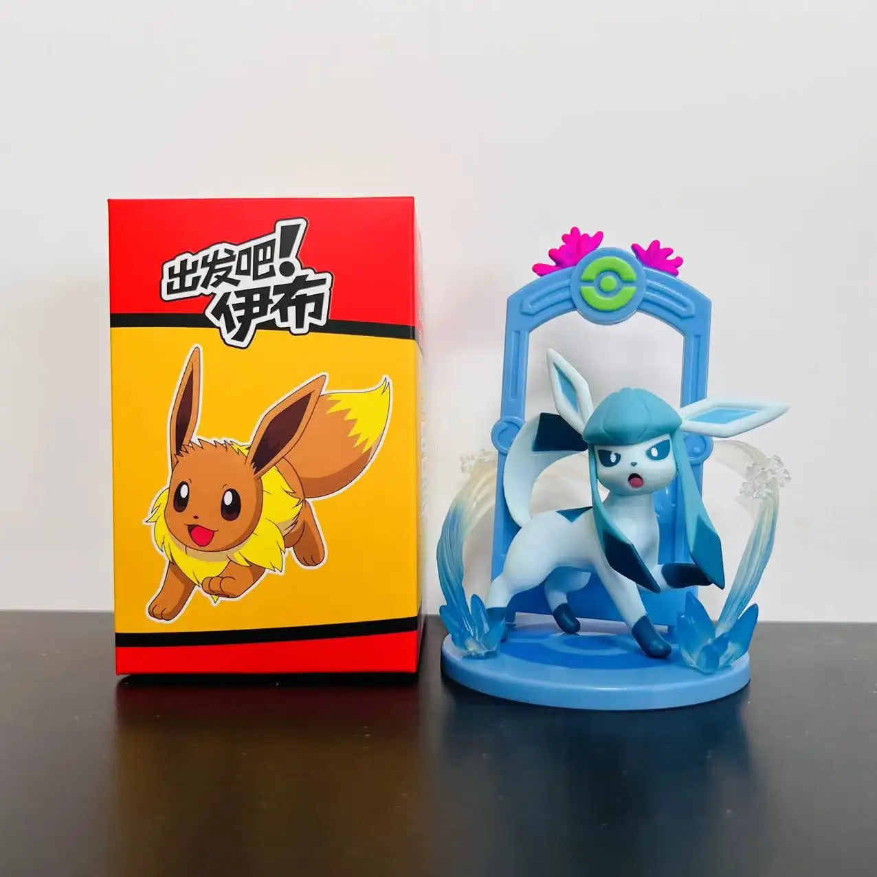 9pcs Pokemon Eevee Evolution Figure Set, Eevee Sylveon Espeon Glaceon Leafeon Anime Model Toys Collection for Kids Gift