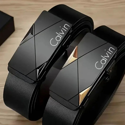 Stylish Men's PU Leather Belt - Fashion Belts for Daily Life, Leisure, Party, Festival, Work, and Business Automatic Buckle