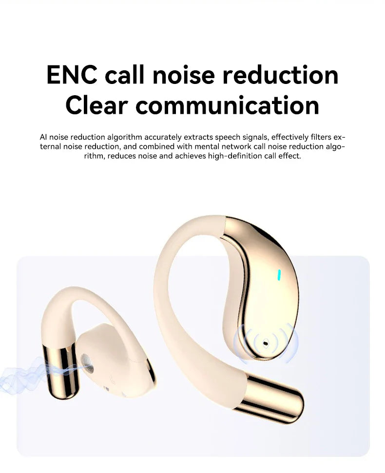 MZYMI Q39 AI Translation Wireless Earphone TWS Ear Hook Sport Running Bluetooth Headset ENC Noise Cancelling Headphone With Mic
