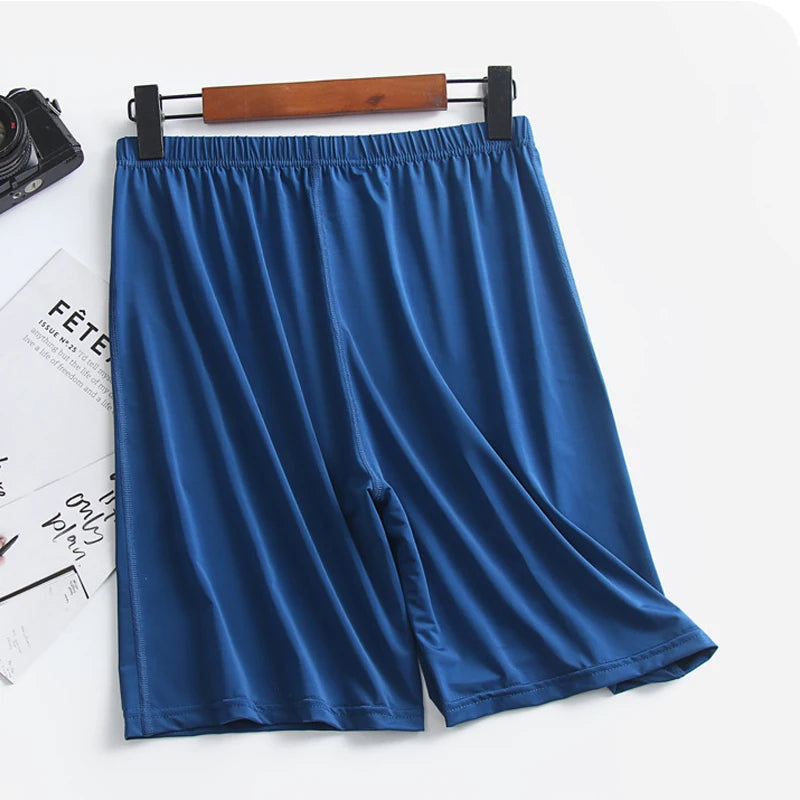 Ice Silk Summer Large Size Men's Shorts Modal Casual Sleep Pants Thin Cool Loose Shorts Sleepwear Mens Sleep Bottoms Homewear