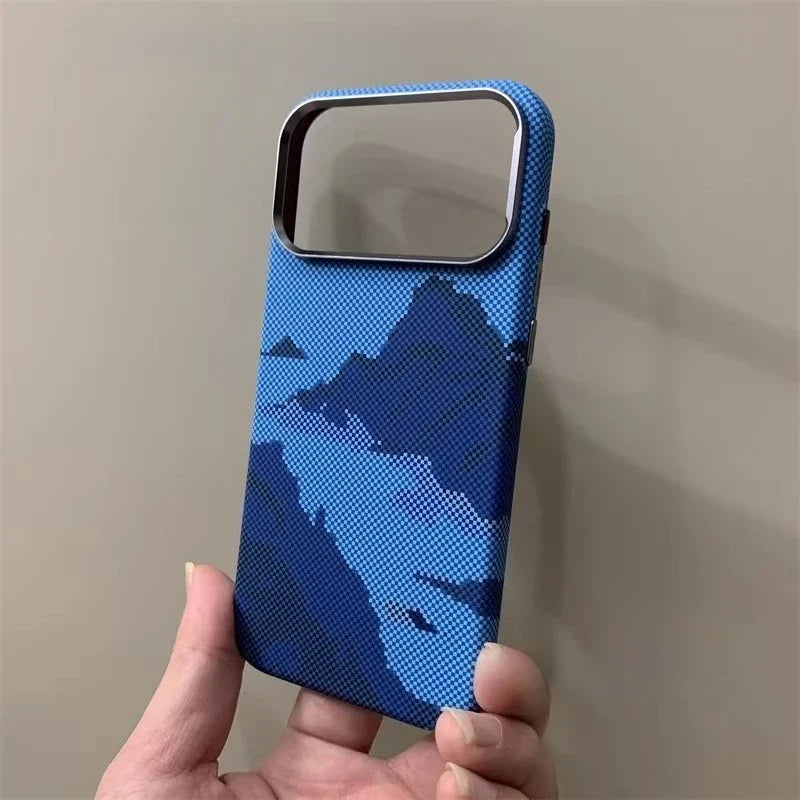 River Mountains Magnetic Phone Case for iPhone 15 16 17 Pro Max Magnets Charging Back Cover Camera Lens Protection Shell Coques