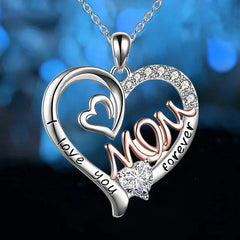 Designer Jewelry Heart Mom Double Love Mother Necklace for Women