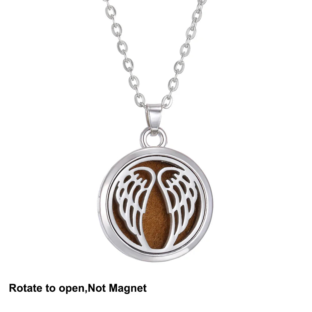 New Tree Of Life Aromatherapy Necklace Stainless Steel Essential Oil Diffuser Amulet Perfume Locket Pendant Women Jewelry Gift