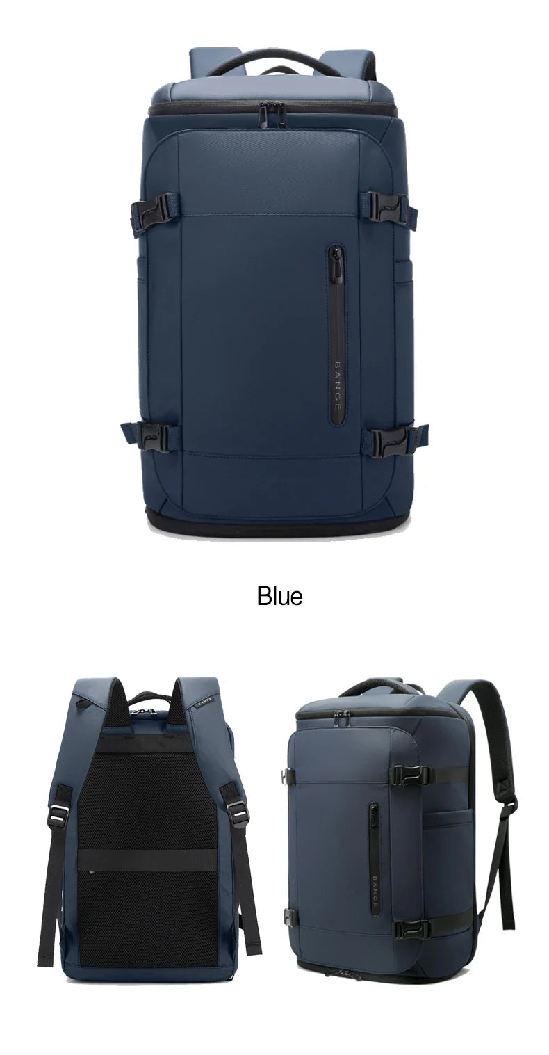 BANGE Multi New Men Backpack Sports Travel Business Large Capacity Dry and Wet Separation Outdoor Hiking with Shoe Compartments