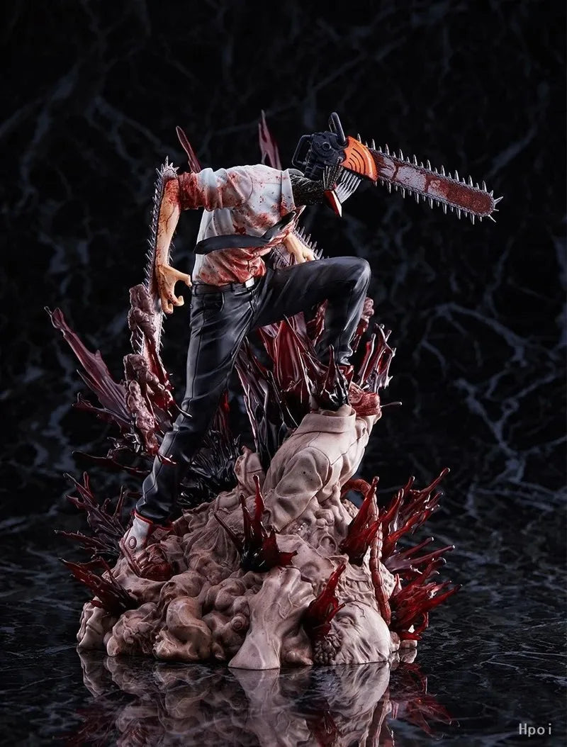 Anime Figure Chainsaw Man Denji Pochita Fit Standing Position Fighting Model Toy PVC Boxed Big Gift Sculpture Ornaments 18CM