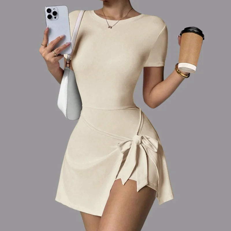 Cloud Hide SEXY Tennis Skirts Sports Dress Golf Gym Yoga Dresses Women Girl Running Workout Long Skirt Fitness One Piece Dress