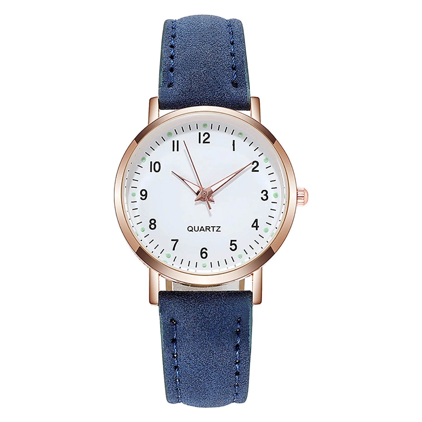 Ladies Diamond-Studded Luminous Retro Female Watch Leather Belt Quartz Watch Women Simplicity Casual Decoration Wristwatches