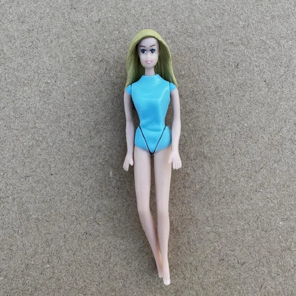 Original Vintage ST Mini Figure Dolls 10cm Flight Attendant 7cm Astronaut Cute Little Girl Joints Movable Limited Collections