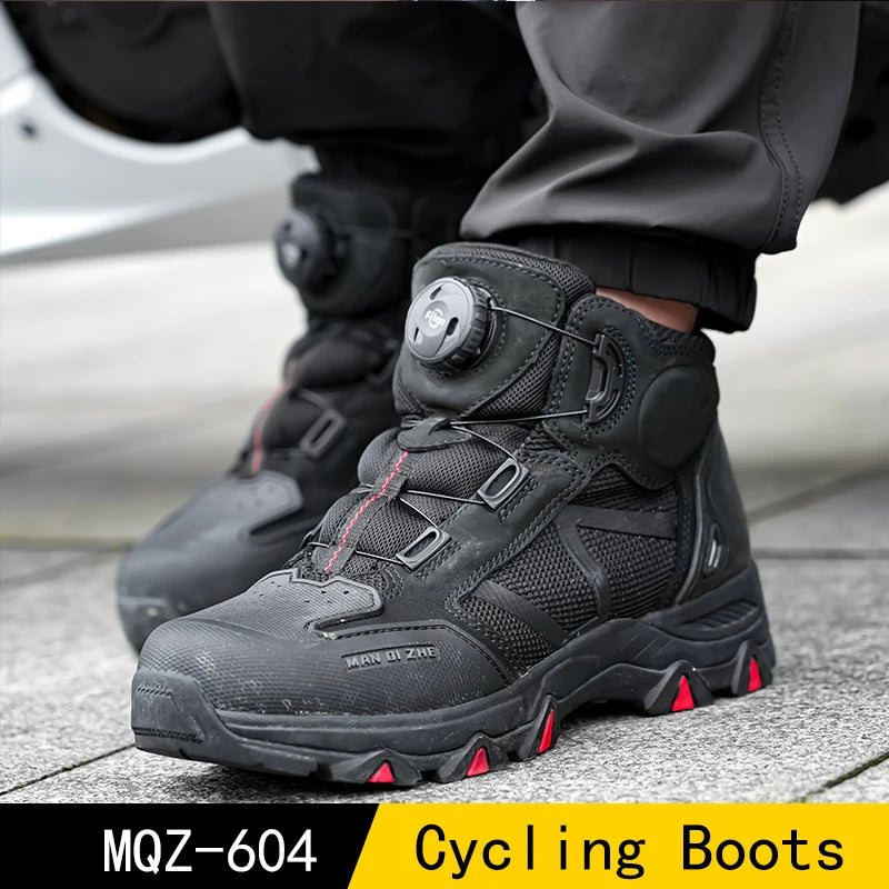 Motorcycle Summer Riding Boots for Men, Breathable Motorcycle Shoes for Men, Commuting and Casual Riding Shoes for Women, Anti-f