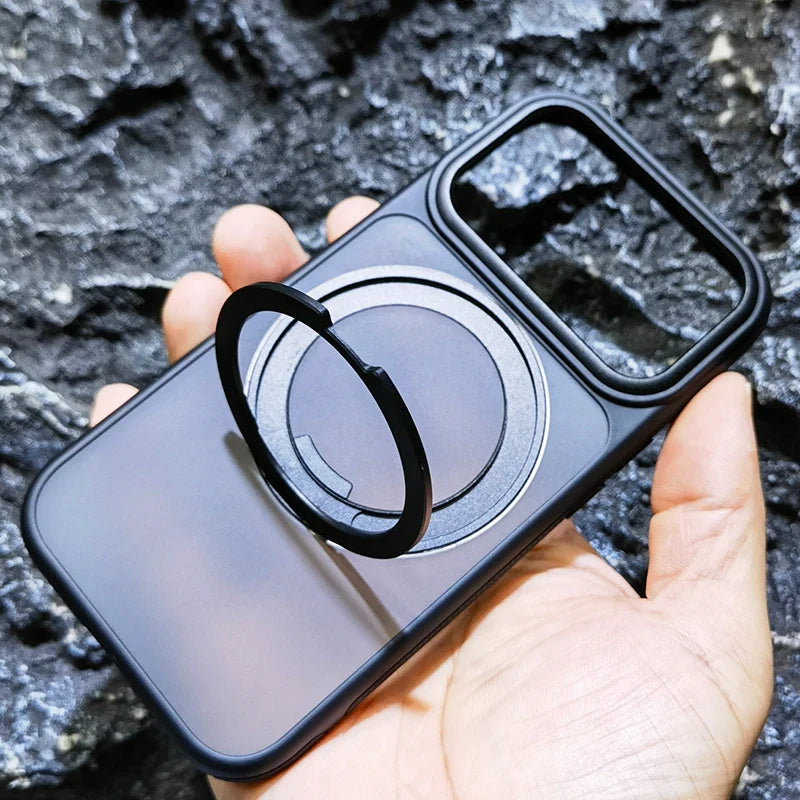 Magnetic 360 Degrees Rotating Ring Holder Case For iPhone 17 Pro Max / 17 Air
