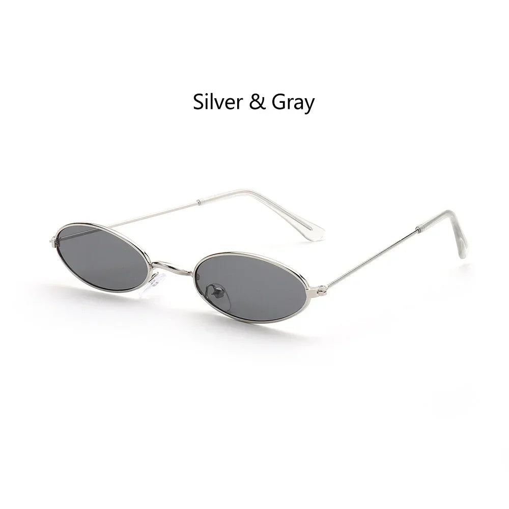 Summer Retro Small Oval Sunglasses Ladies Vintage Shades Cat Eye Sun Glasses Men Women Rectangular Eyeglasses Protection 400UV