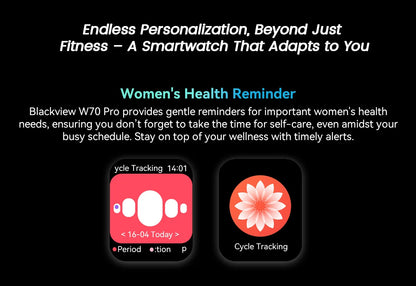 Blackview W70 Pro Sports Fitness Smart Watch 2.01 Screen Bluetooth Talking Watch LED Flashlight Outdoor Smart Watch With Compass