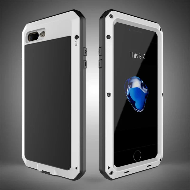 Heavy Duty Protection Armor Metal Phone Case for iPhone 17 16 15 14 13 12 11 Pro XS MAX SE XR X 6 7 Aluminum Shockproof Cover