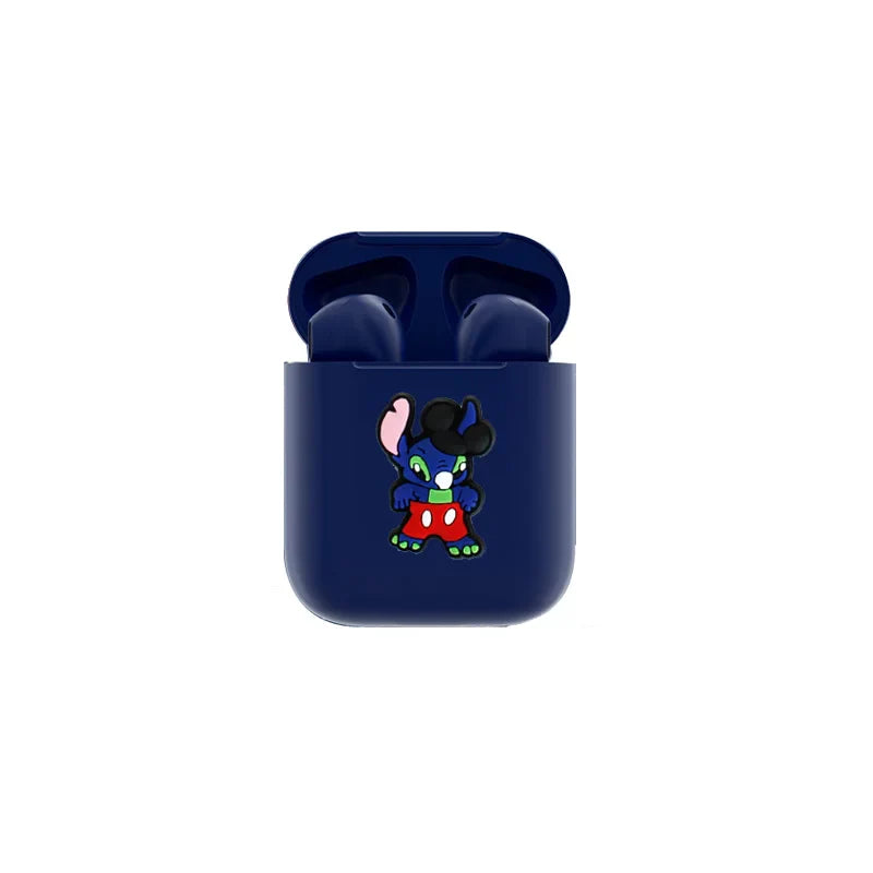 Disney's New TWS i12 Wireless Headphones Bluetooth Stitch 5.0 Headphones Matte Macaron Headphones with Microphone Handsfree
